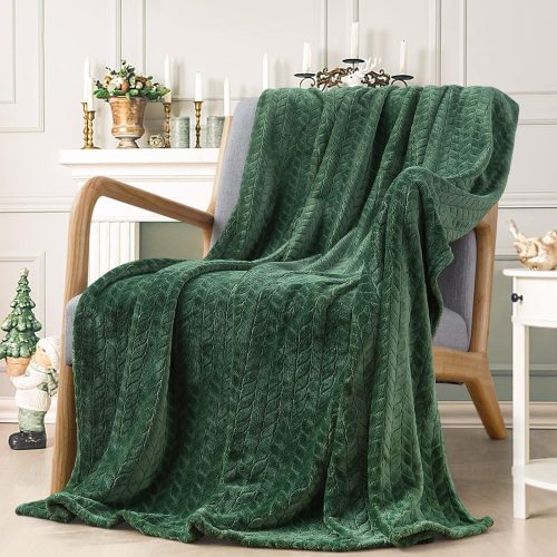 Fleece Throw Blanket Green