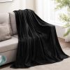 Soft Fleece Throw Blanket Black