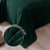 Soft Large Fleece Throw Blanket Forest Green