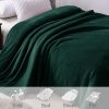Soft Large Fleece Throw Blanket Forest Green