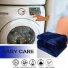 Fleece Throw Blanket Navy Blue