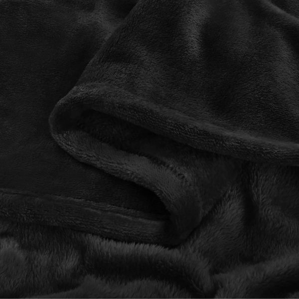 Soft Fleece Throw Blanket Black
