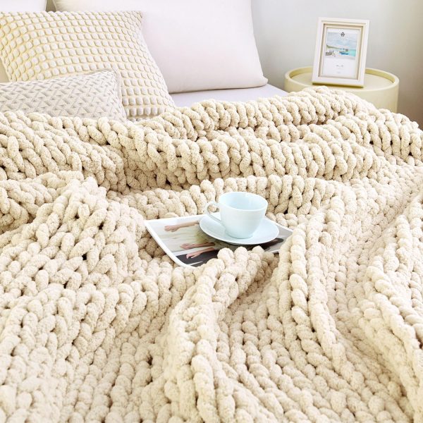 Chunky Knit Throw Blanket