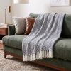 img-621ae6967fb06e04abfc Cotton Throw Blanket Navy Double Diamond