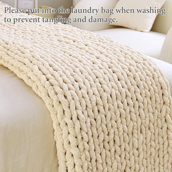 Chunky Knit Throw Blanket