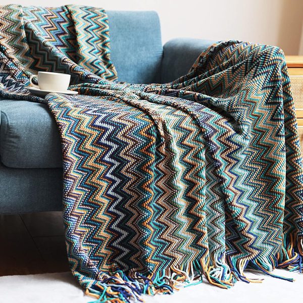 img-6ede4e7d8ebe1e050848 Knitted Throw Blanket with Tassels