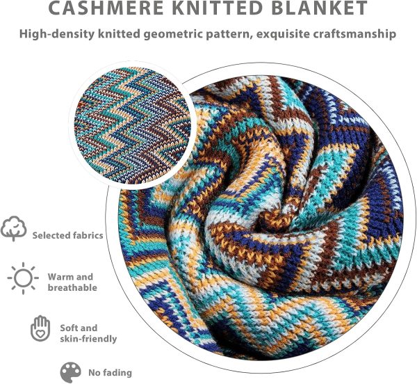 img-7274747eac90cc80b613 Knitted Throw Blanket with Tassels