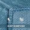 Large Waffle Fleece Throw Blanket Slate Blue