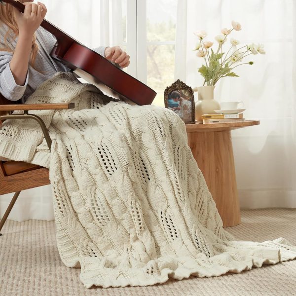 Chunky Knit Chenille Throw Blanket