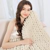 Chunky Knit Throw Blanket