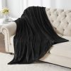 Soft Fleece Throw Blanket Black