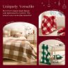 Christmas Faux Wool Throw Blanket Beige