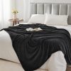 Soft Fleece Throw Blanket Black