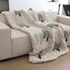 Christmas Tree Chunky Knit Throw Blanket