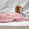 Fuzzy Fleece Throw Blanket Dusty Pink