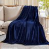 Fleece Throw Blanket Navy Blue