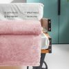 Fuzzy Fleece Throw Blanket Dusty Pink