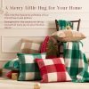 Christmas Faux Wool Throw Blanket Beige